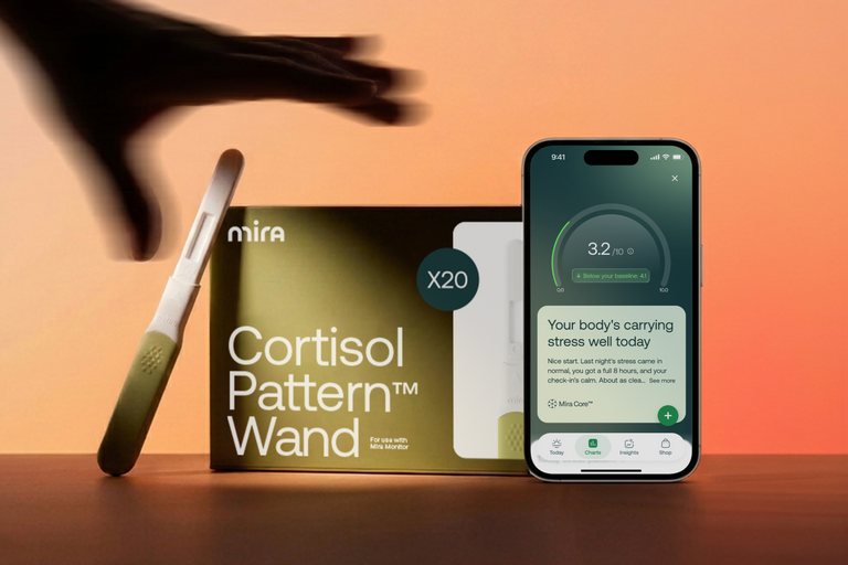 Introducing Mira Cortisol Pattern™ Wands: Your Stress Patterns, Over Time