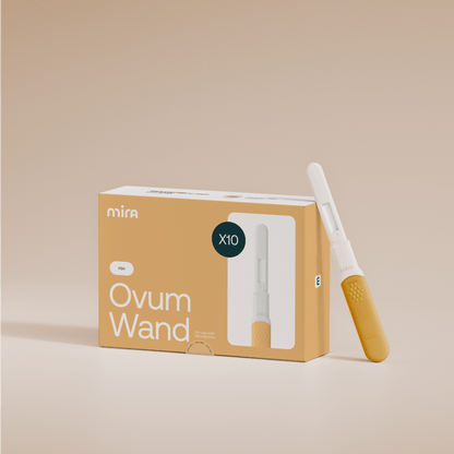 Mira Fertility Ovum Wand FSH test wands pack of 10, gold and white design, for use with Mira Monitor